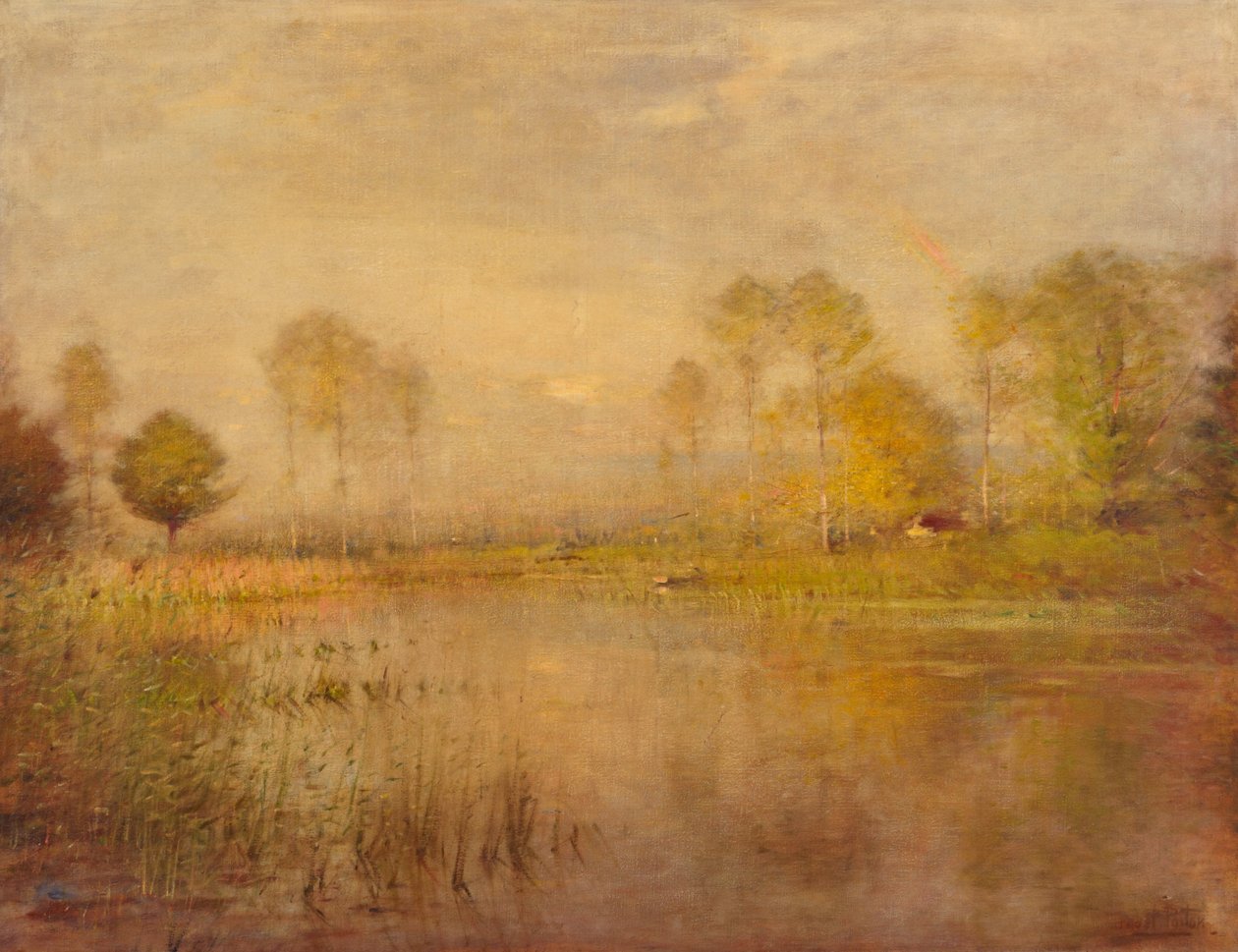 Landskap, solskinn og elv av Ernest Parton