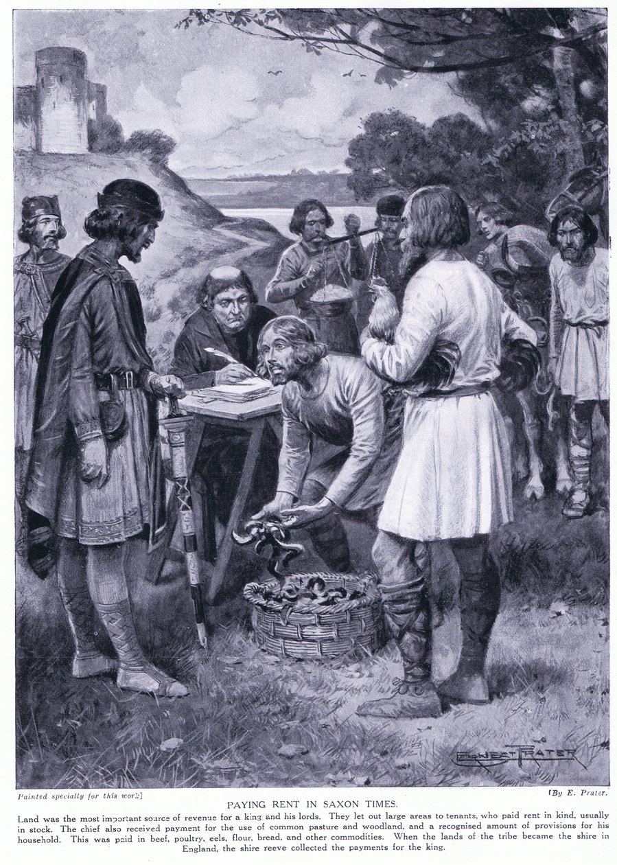 Betaler husleie i saksisk tid, 1920-tallet av Ernest Prater