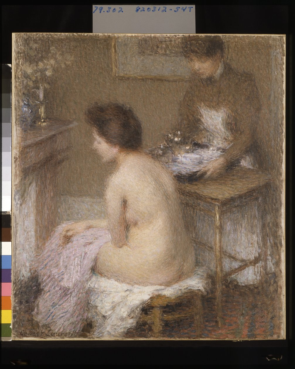 After The Bath (olje på lerret) av Ernest Joseph Laurent