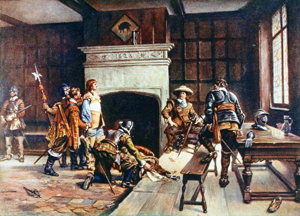 Oliver Cromwell (1599-1658) ved Blue Boar i Holborn, illustrasjon fra 
