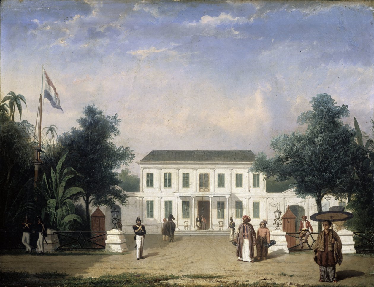 Hus på Rijswijk, Batavia (Jalan Veteran) av Ernest Alfred Hardouin