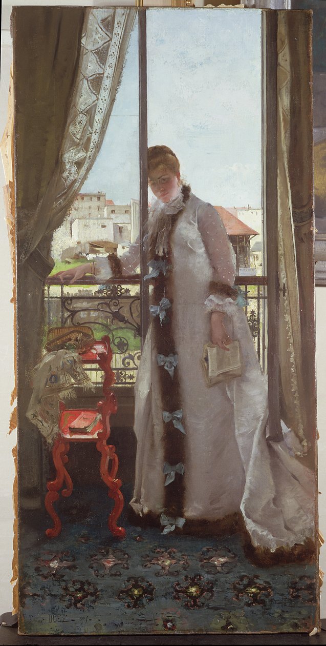 Kvinne ved et åpent vindu, 1875 av Ernest Ange Duez