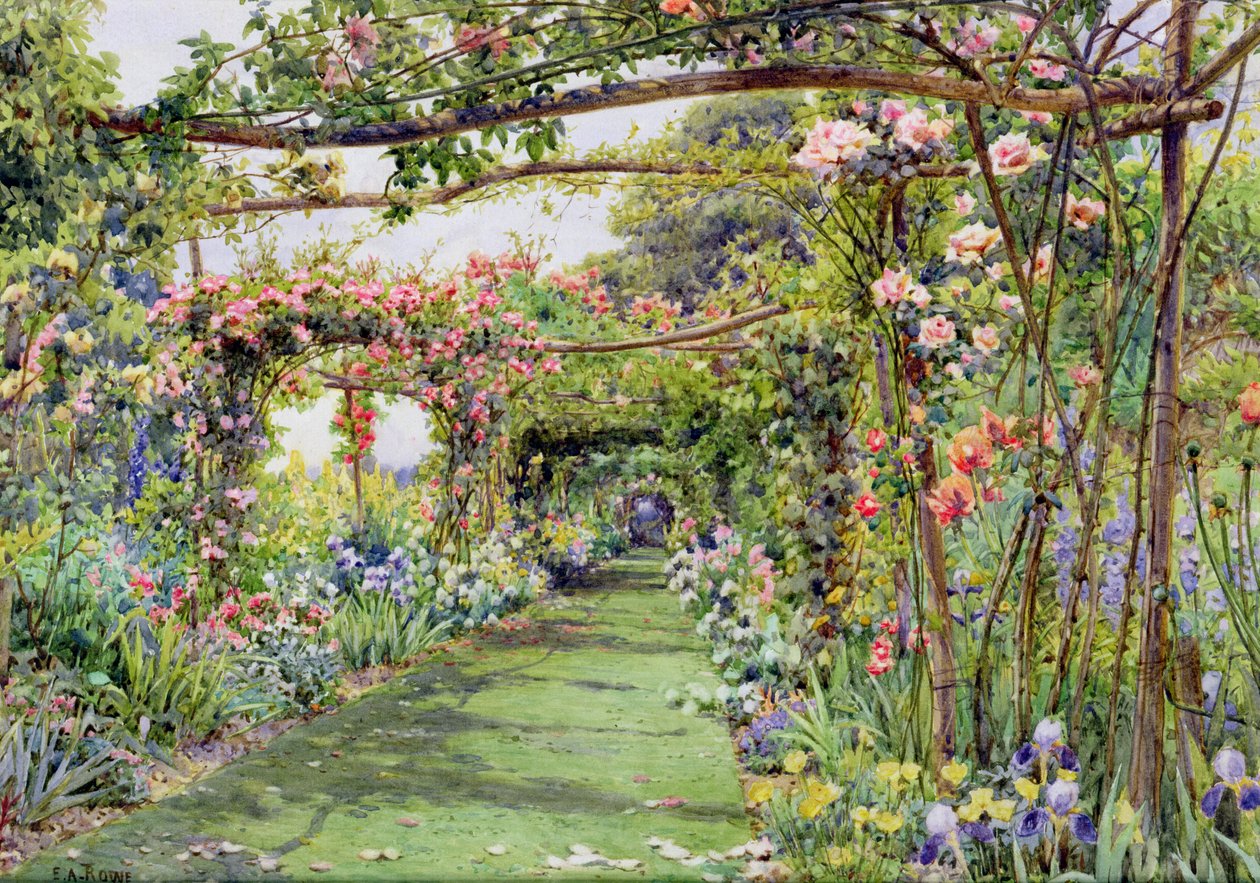 The Rose Pergola, Blackhurst House, Tunbridge Wells, Kent av Ernest Arthur Rowe