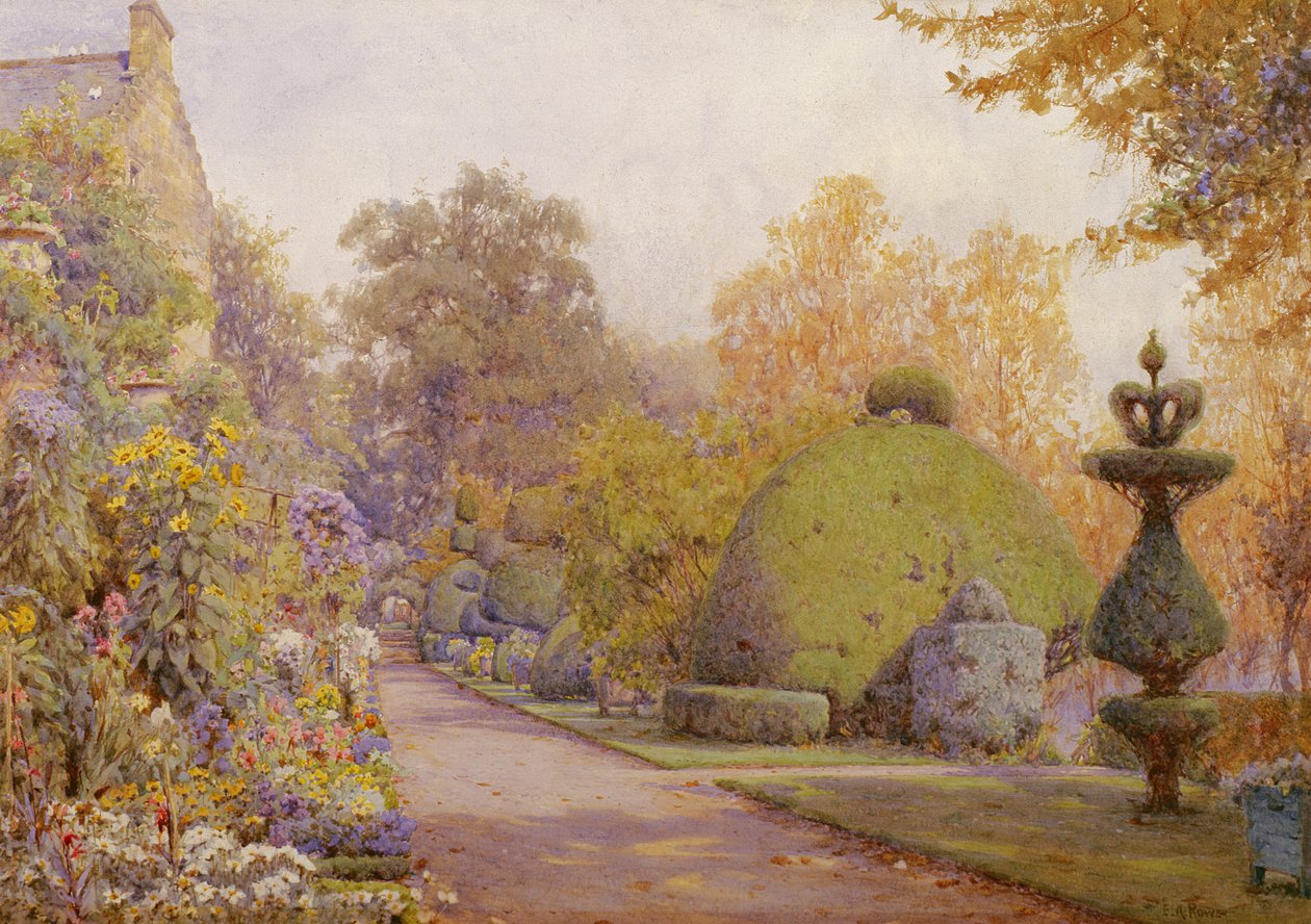 The Yew Walk, Barncluith, Strathclyde av Ernest Arthur Rowe