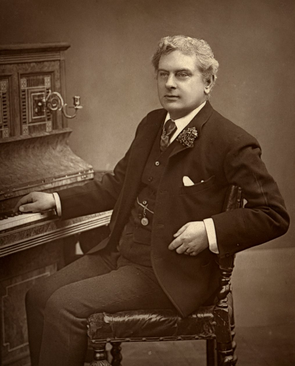 Arthur Cecil , britisk skuespiller, komiker, dramatiker og teatersjef 1887. av Ernest Barraud