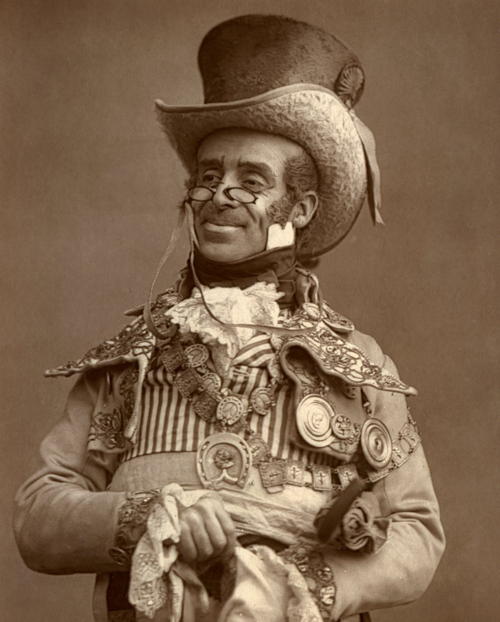 Arthur Roberts , britisk skuespiller, komiker og music hall-underholder, 1888 av Ernest Barraud