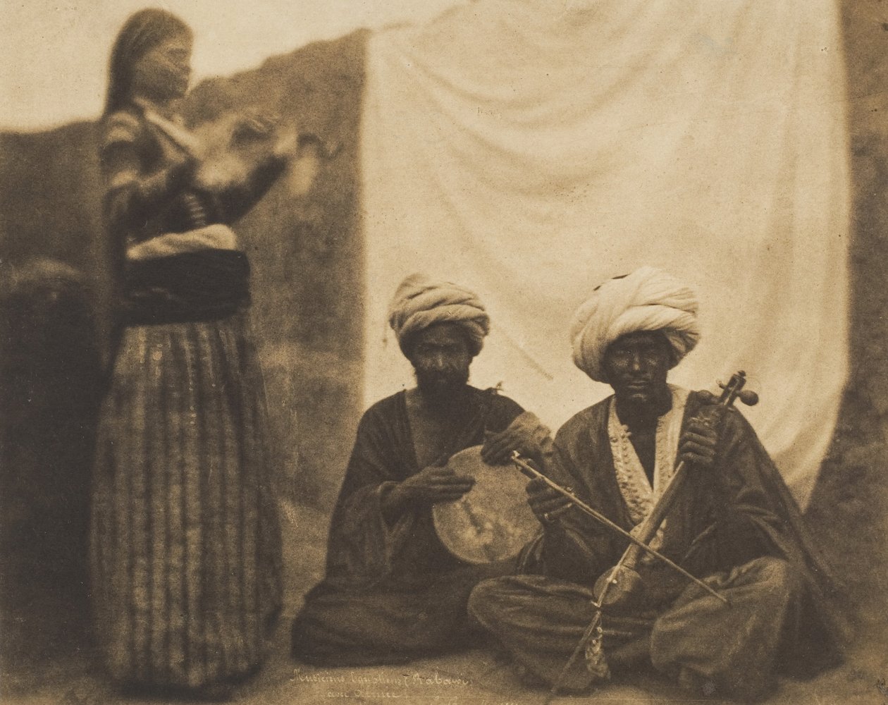 Egyptiske musikere Rawabí og Almée, 20. februar 1852. av Ernest Benecke