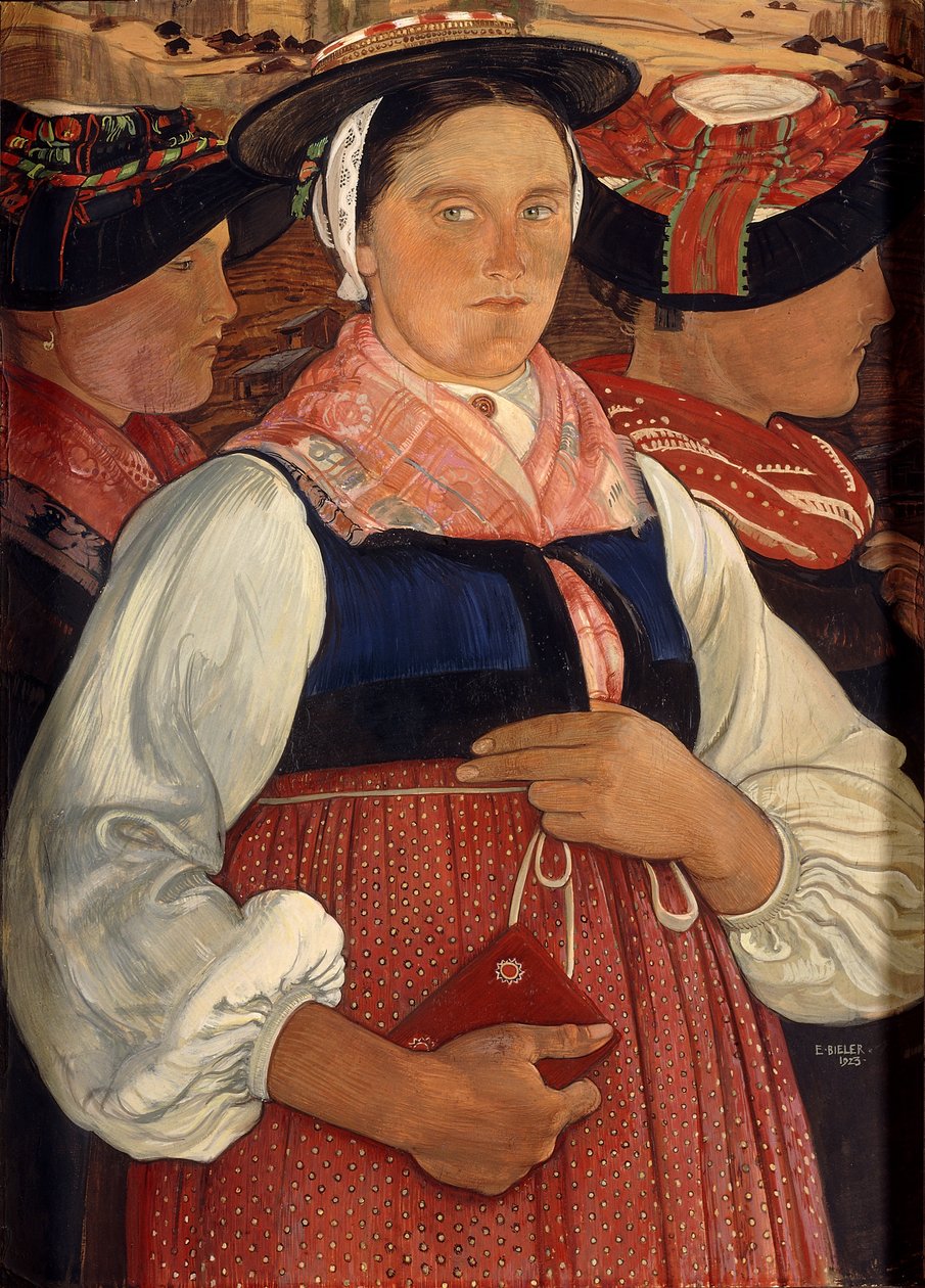 Tre Valais-jenter av Ernest Bieler