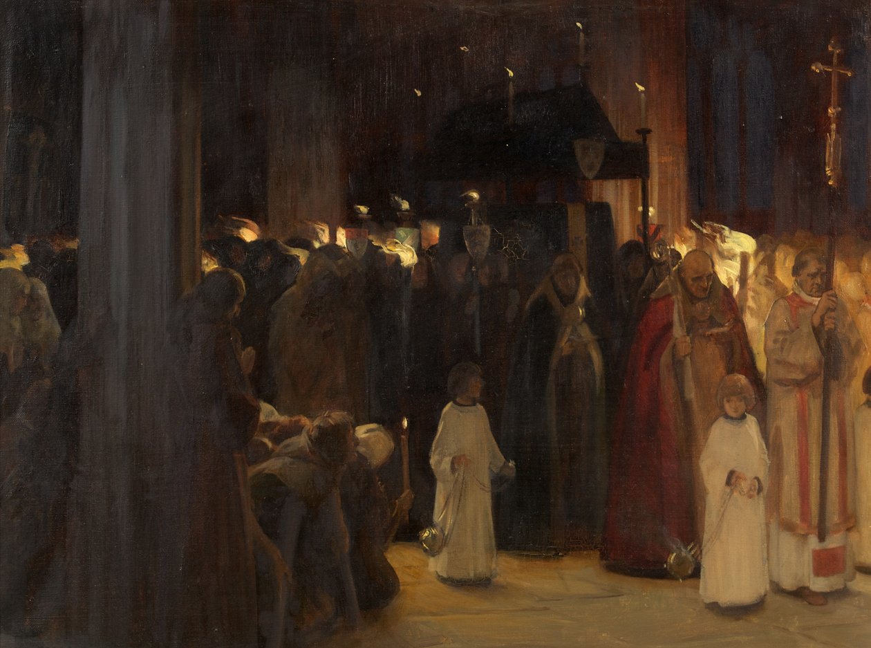Begravelsen av William Canynges ved Redcliffe Church av Ernest Board