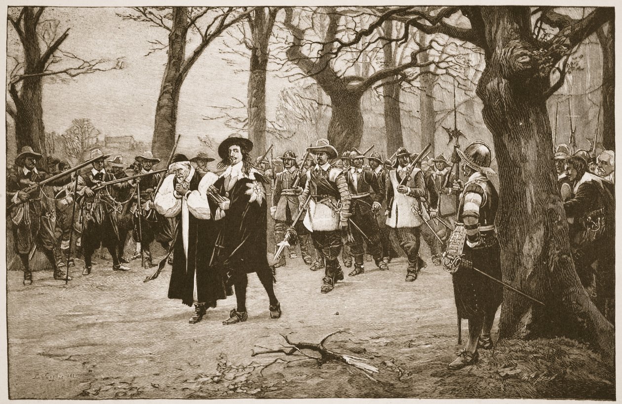 Charles I på vei til henrettelse, illustrasjon fra 
