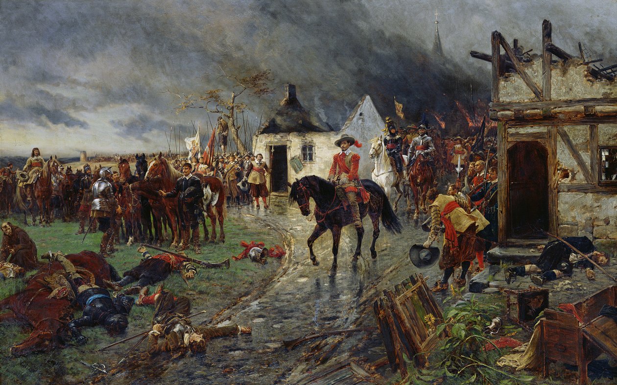 Wallenstein: A Scene of the Thirty Years War (olje på lerret) av Ernest Crofts