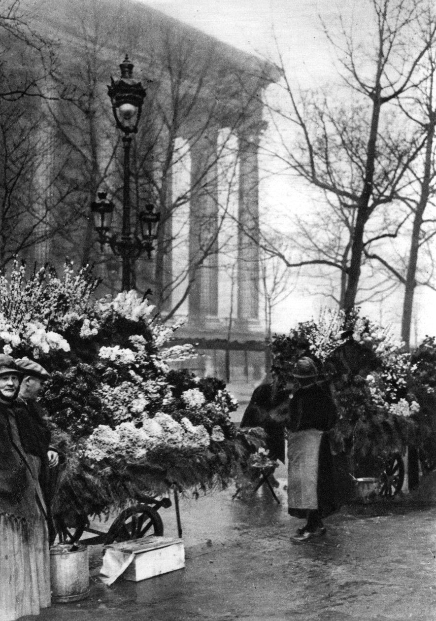 Blomstermarked på Madeleine, Paris, 1931 av Ernest Flammarion