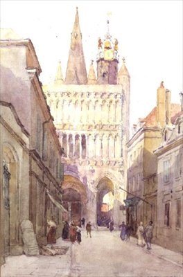 Notre Dame, Dijon 1897 (akvarell) av Ernest George