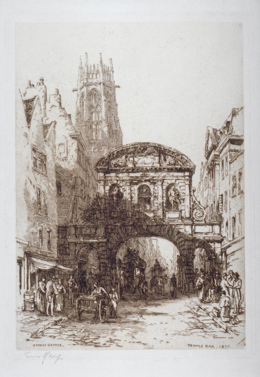 Temple Bar, London, 1877 av Ernest George