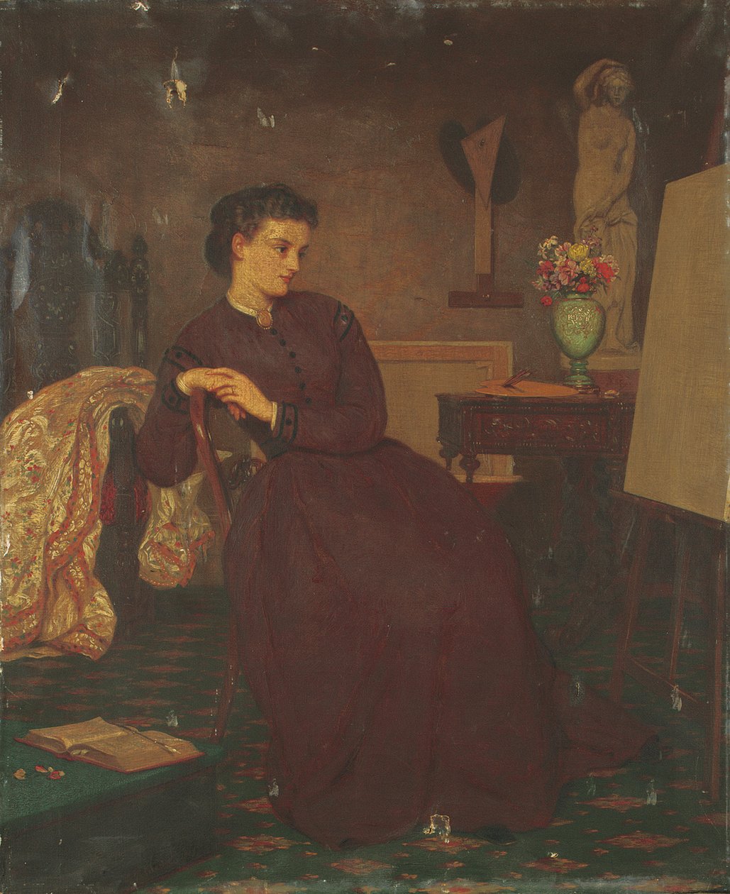 En damekunstner, 1869 av Ernest Gustave Girardot
