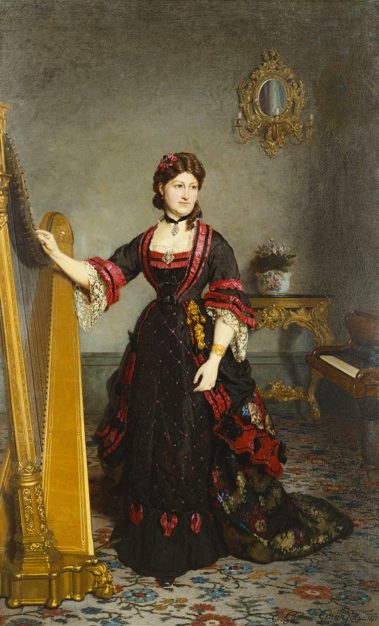 Et portrett av en dame, 1877 av Ernest Gustave Girardot