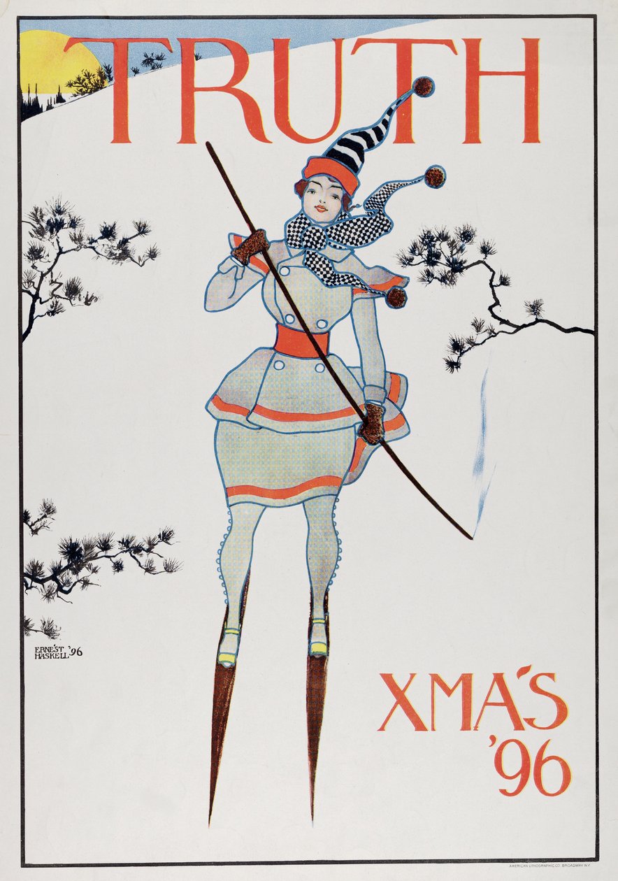 Front Cover of Truth, Xmas 96, pub.1896 av Ernest Haskell
