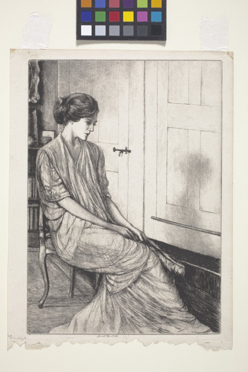 La Tanagra (etsing og tørrpunkt) av Ernest Haskell