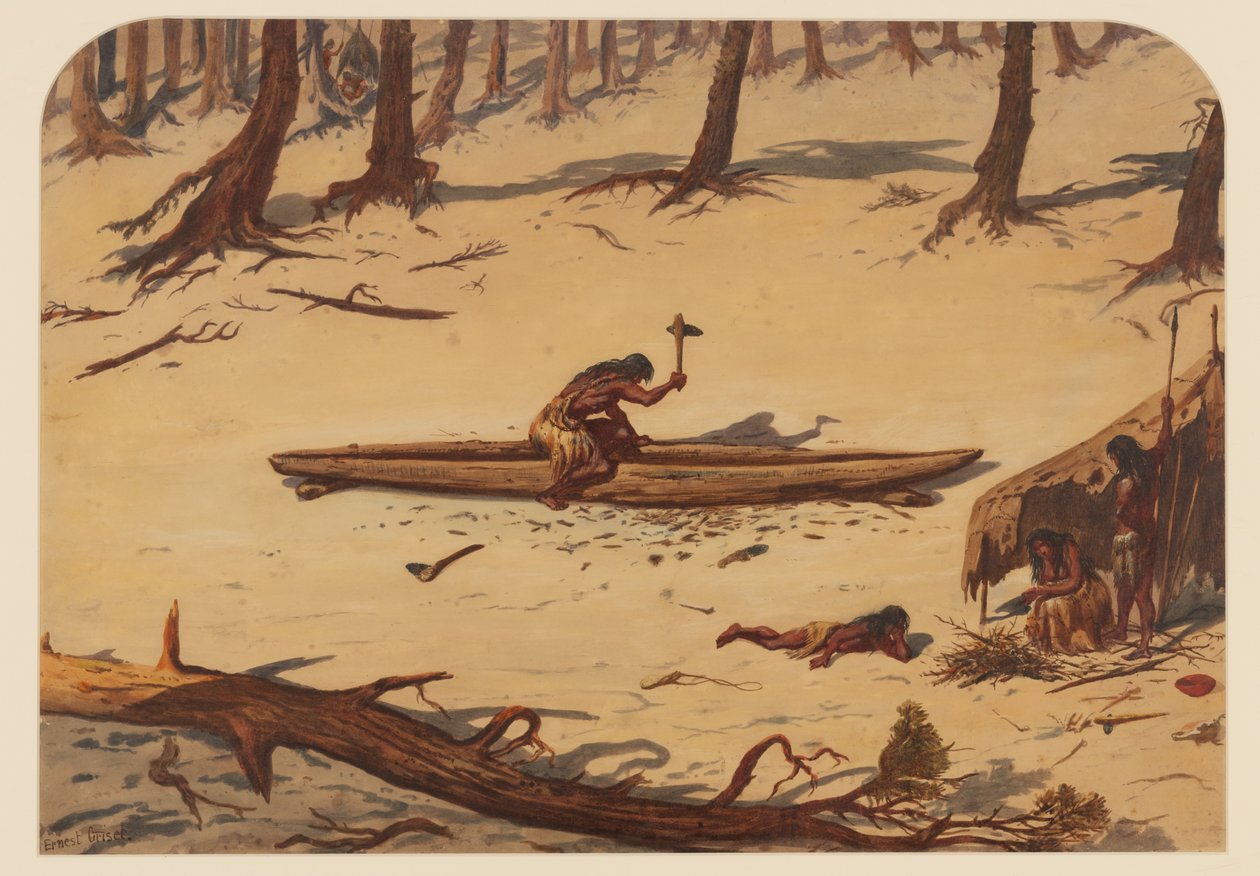 Forhistorisk leir, 1871 av Ernest Henry Griset