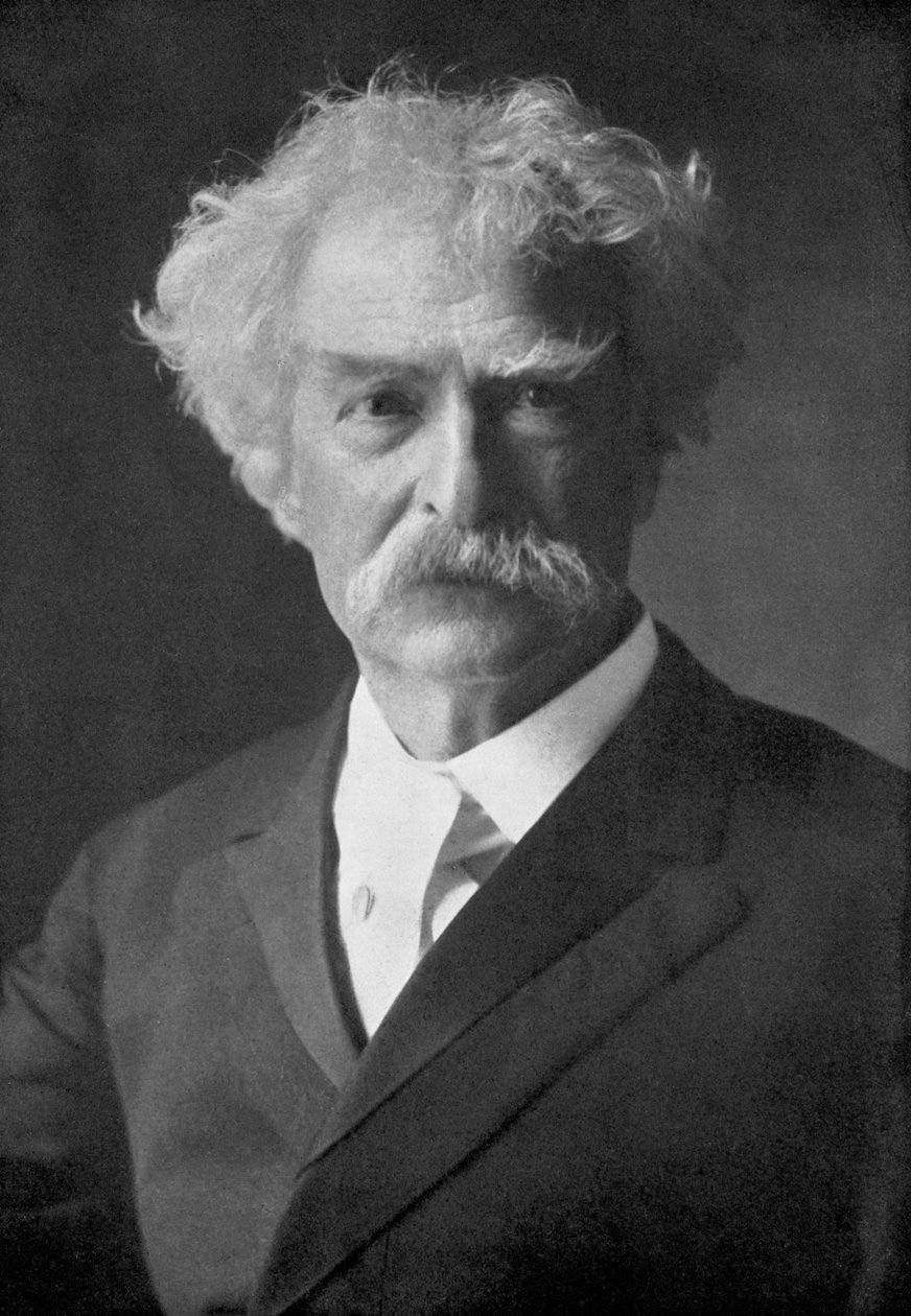 Samuel Langhorne Clemens , amerikansk humorist, romanforfatter, forfatter og foreleser, 1910. av Ernest Herbert Mills