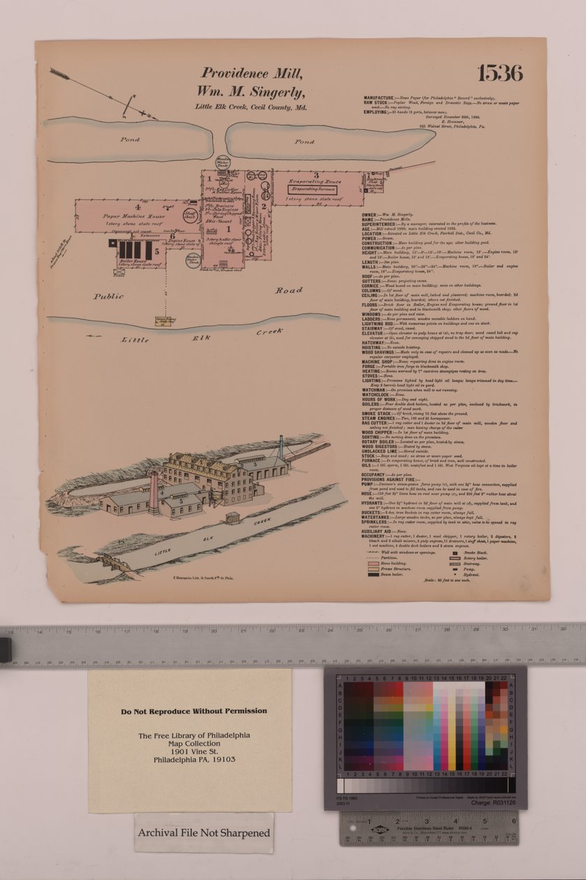 Providence Mill, Fair Hill, Maryland, Hexamer General Surveys, 1882 av Ernest Hexamer