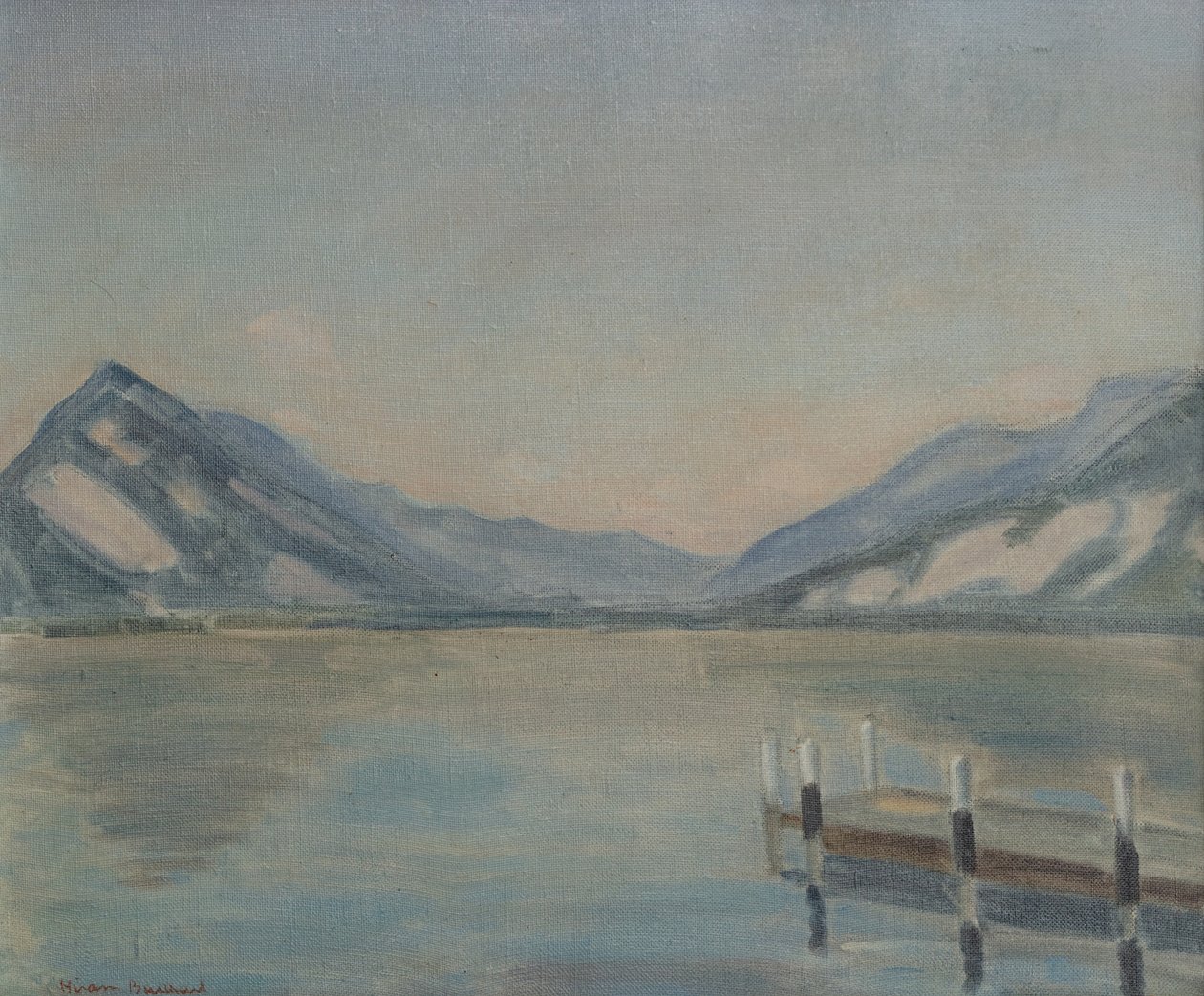 Thunsjøen (olje på lerret) av Ernest Hiram Brülhart