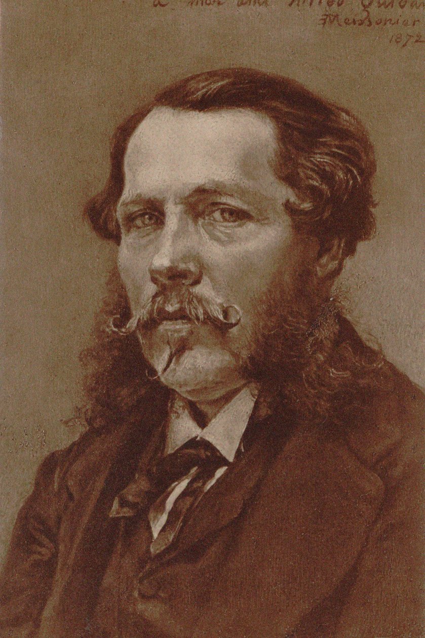 Portrett av pianist og komponist Alfred Quidant 1815-1893, 1872. av Jean Louis Ernest Meissonier