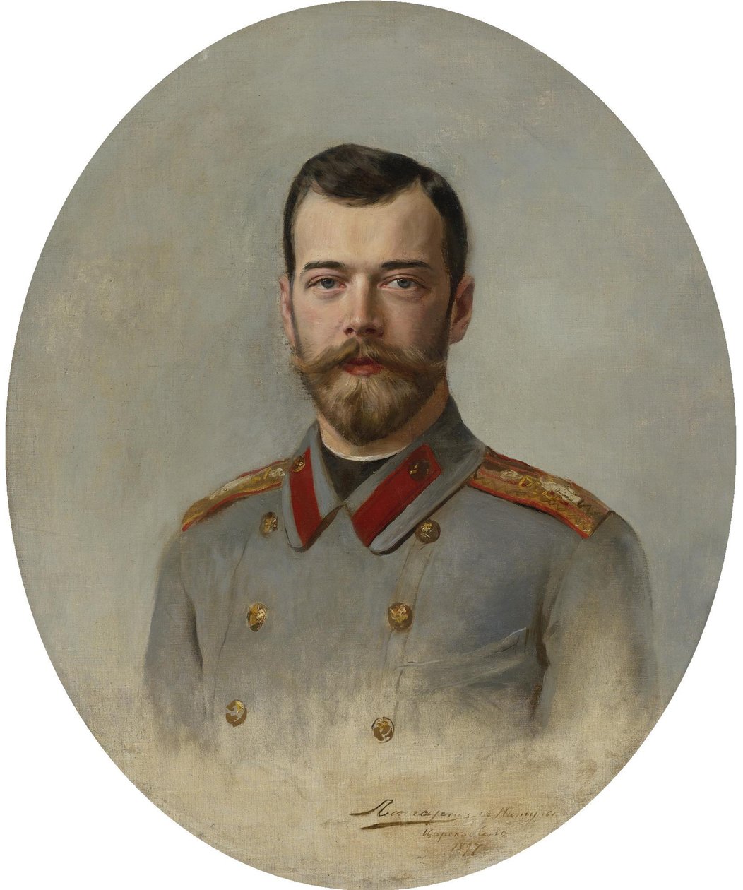 Portrett av keiser Nicholas II 1868-1918, 1897 av Ernest Karlovich Liphart