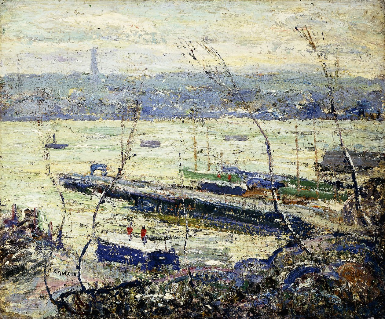 På Hudson av Ernest Lawson