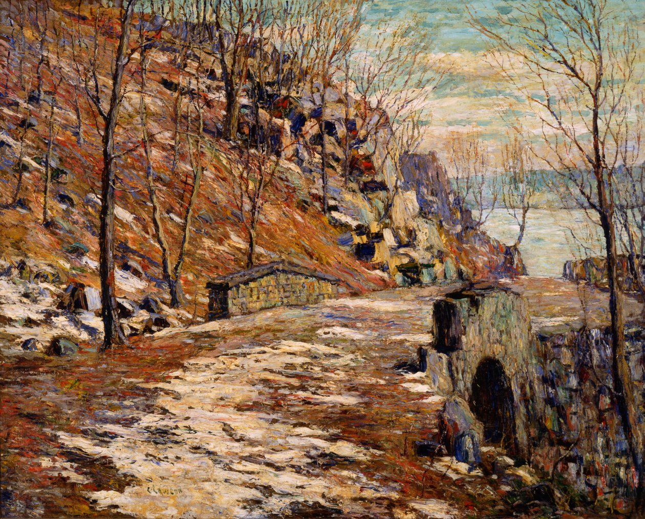Road Down the Palisades av Ernest Lawson