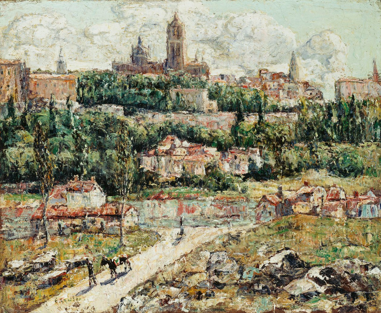 Segovia, Spania, ca. 1916 (olje på lerret) av Ernest Lawson