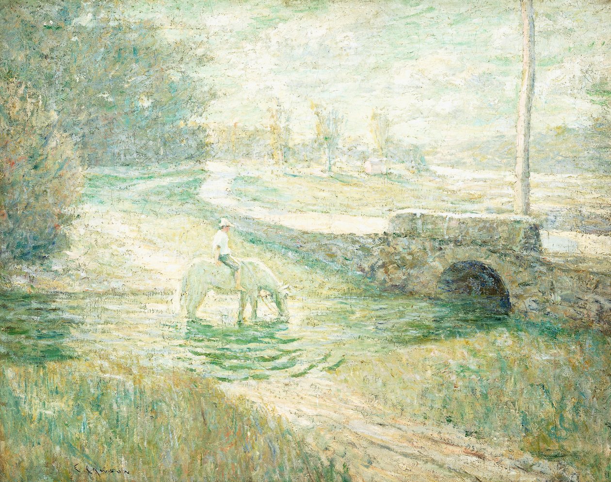 Den hvite hesten av Ernest Lawson
