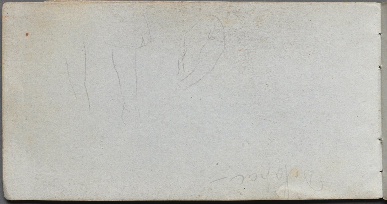 Skissebok, side 02: Studies of Legs. av Jean Louis Ernest Meissonier