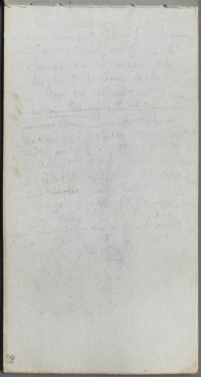 Skissebok, side 89: Notater. av Jean Louis Ernest Meissonier
