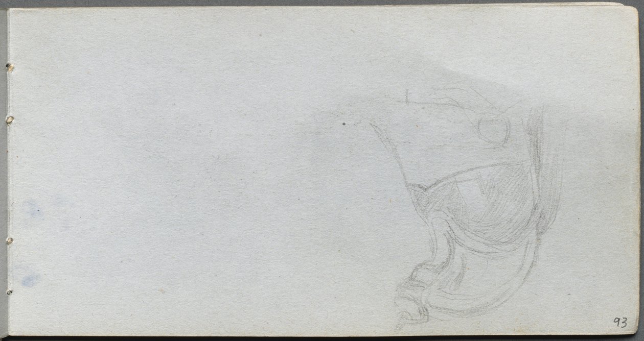 Skissebok, side 93: Studie av en sal. av Jean Louis Ernest Meissonier