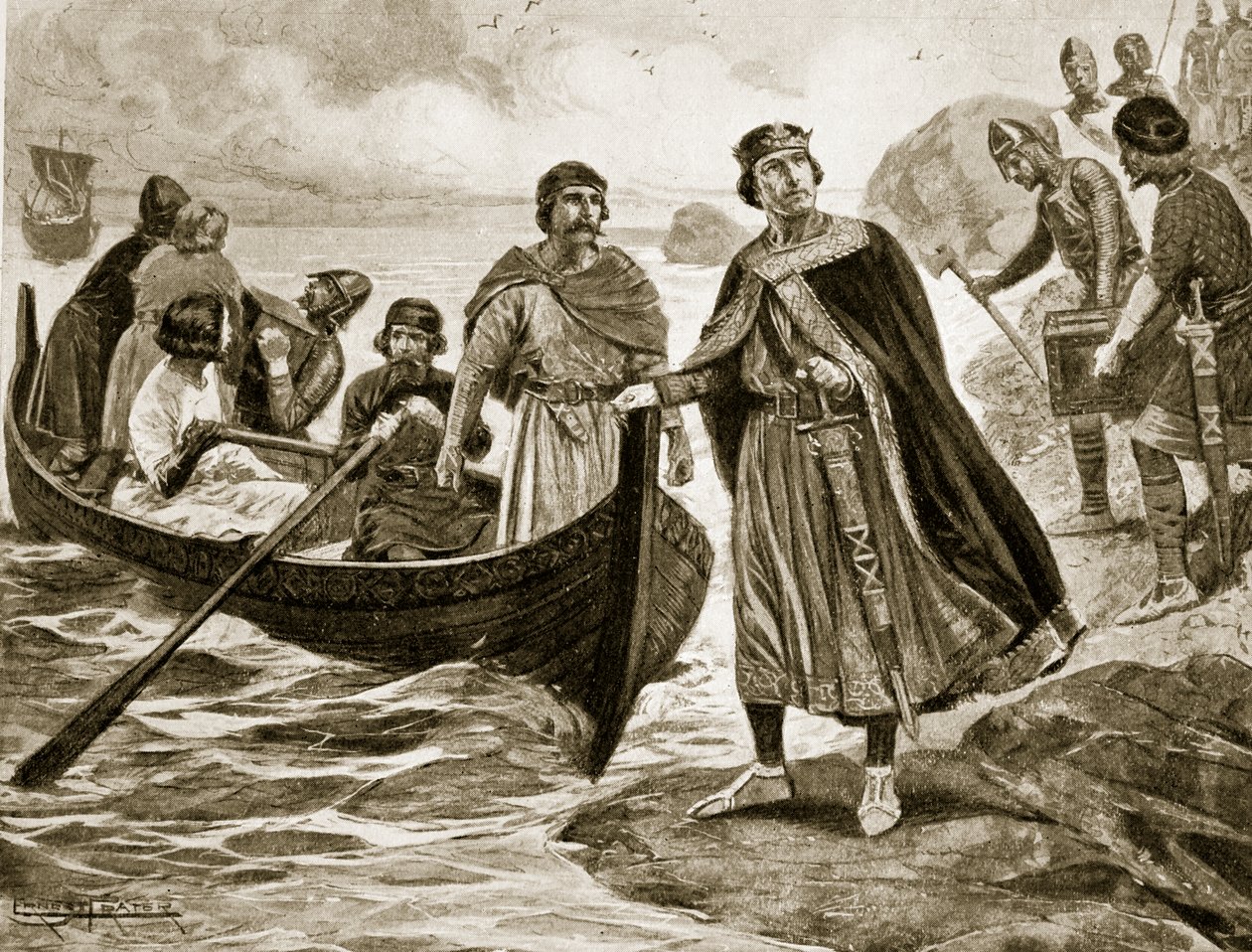 Ethelred the Unready legger ut til Normandie, 1013, illustrasjon fra 