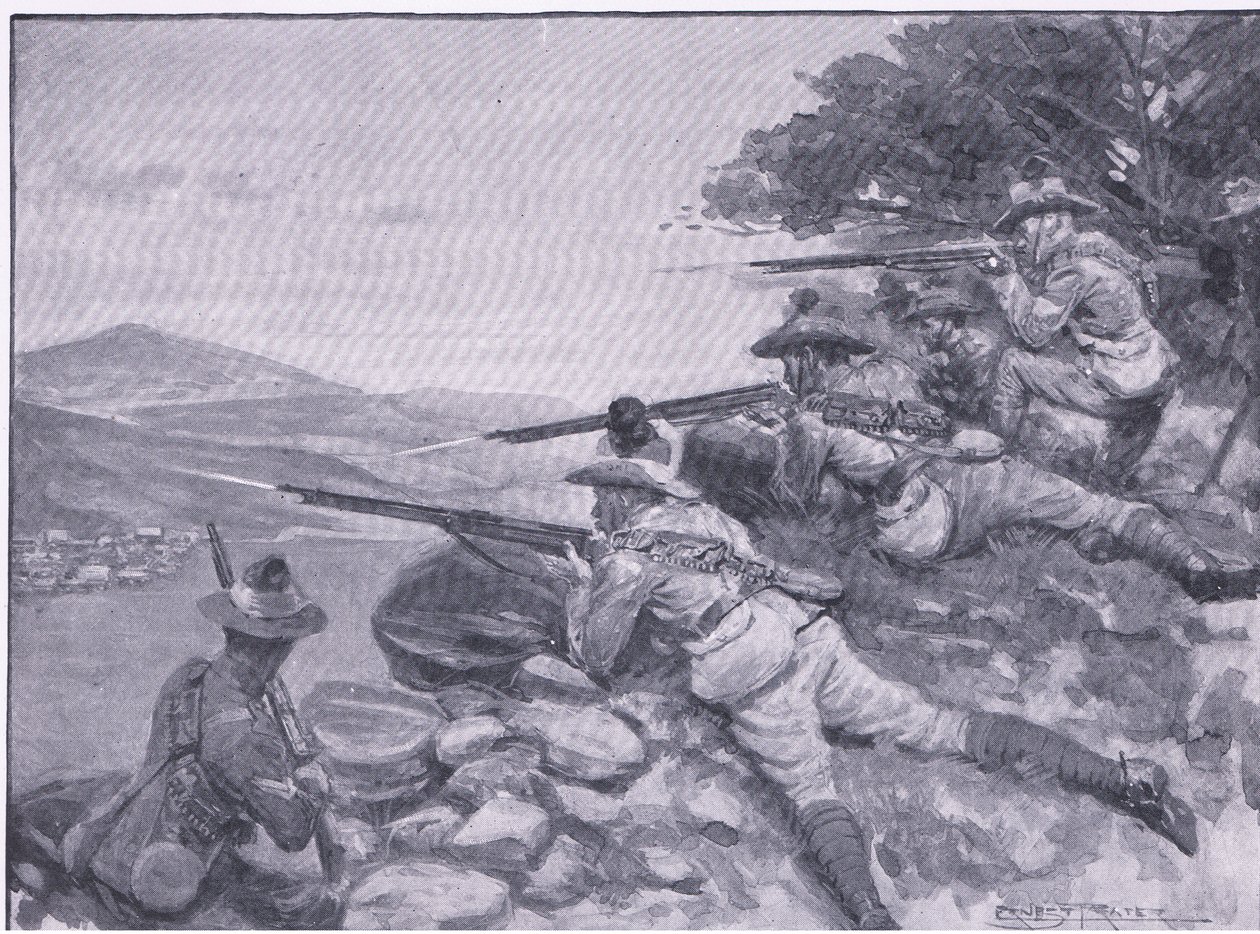 Gi dem en sjanse, fra After Pretoria: The Guerilla War utgitt av Harmsworth Bros Limited, 1901 av Ernest Prater