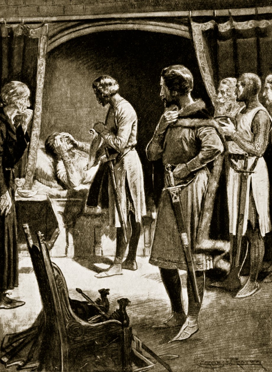 The Death of Henry II, 1189, illustrasjon fra 