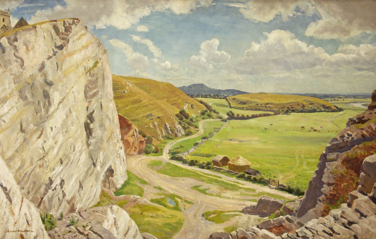 Oppoverbakke fra nord av Ernest Procter