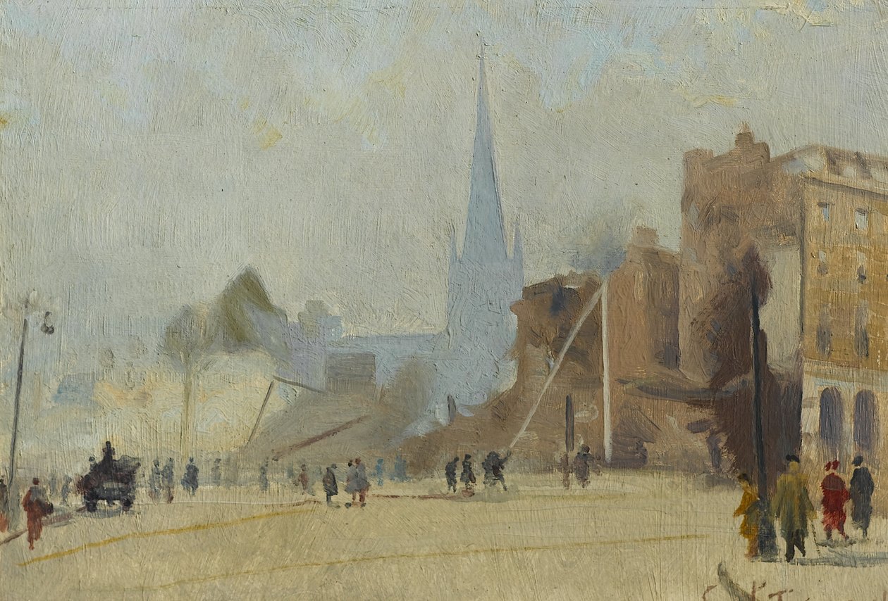 Broadgate Coventry etter raid, november 1940, 1940-44 av Ernest Townsend