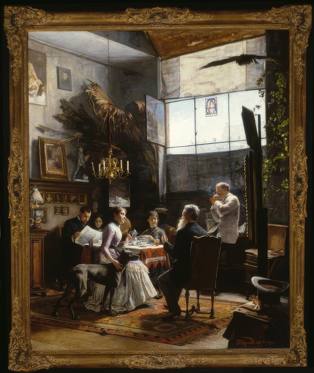 E. Hirschler-Kunwald, I atelieret / maleriet, 1888 av Ernestine Hirschler Kunwald