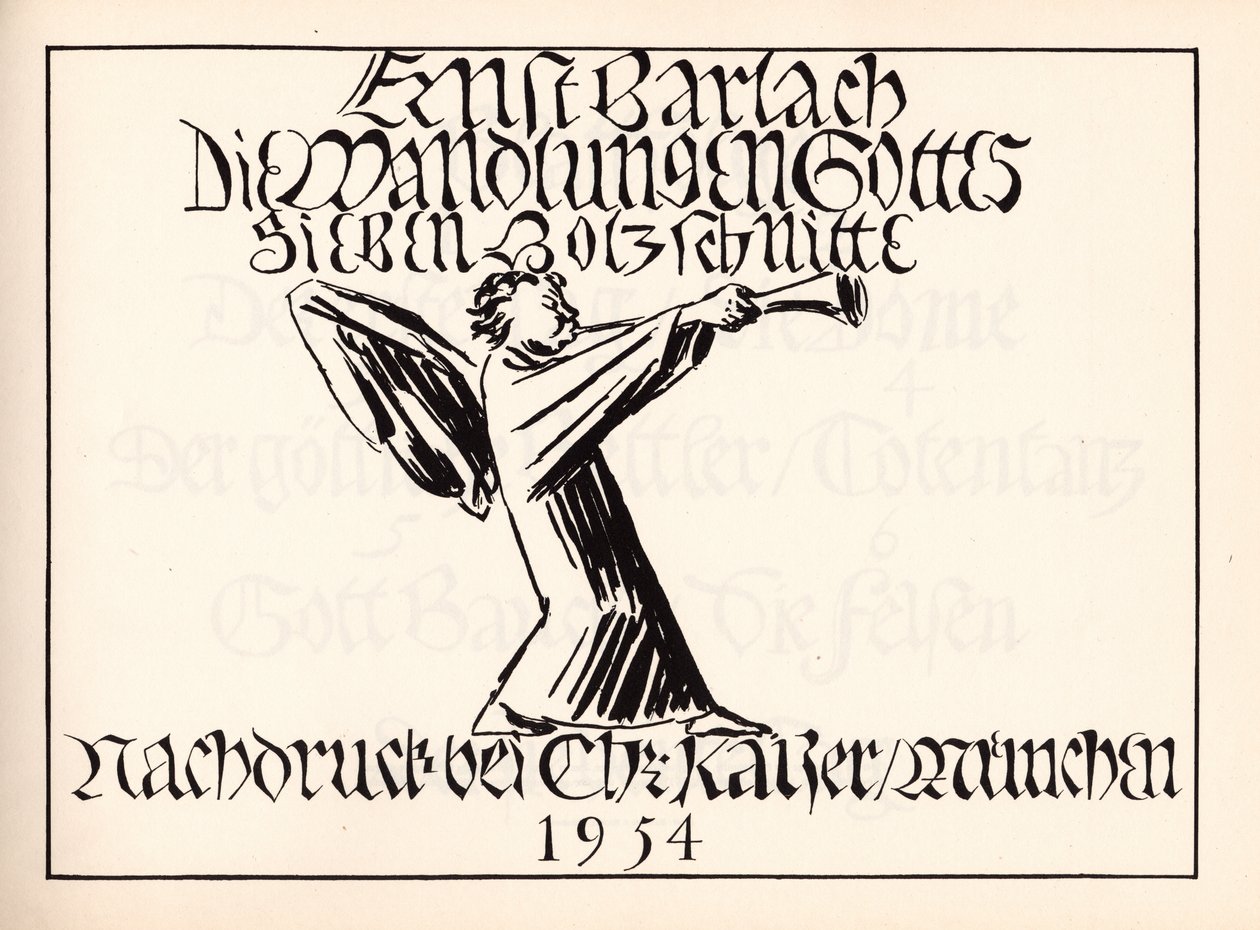 Guds forandringer - tittelside av Ernst Barlach