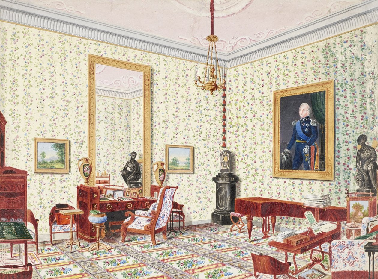 Studiet av storhertuginne Cecily von Oldenburg av Ernst Christian Anton von Lautzow