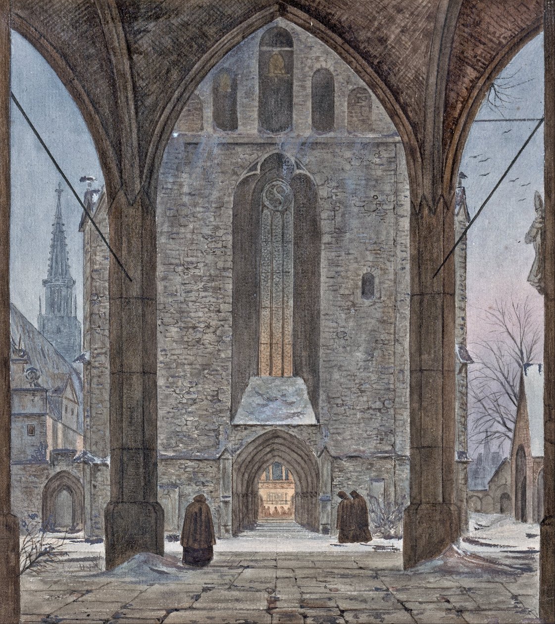 Katedralen om vinteren av Ernst Ferdinand Oehme