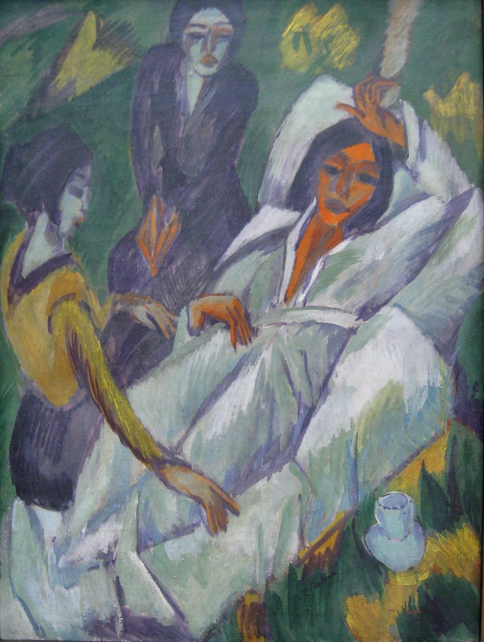 Kvinner som har te av Ernst Ludwig Kirchner