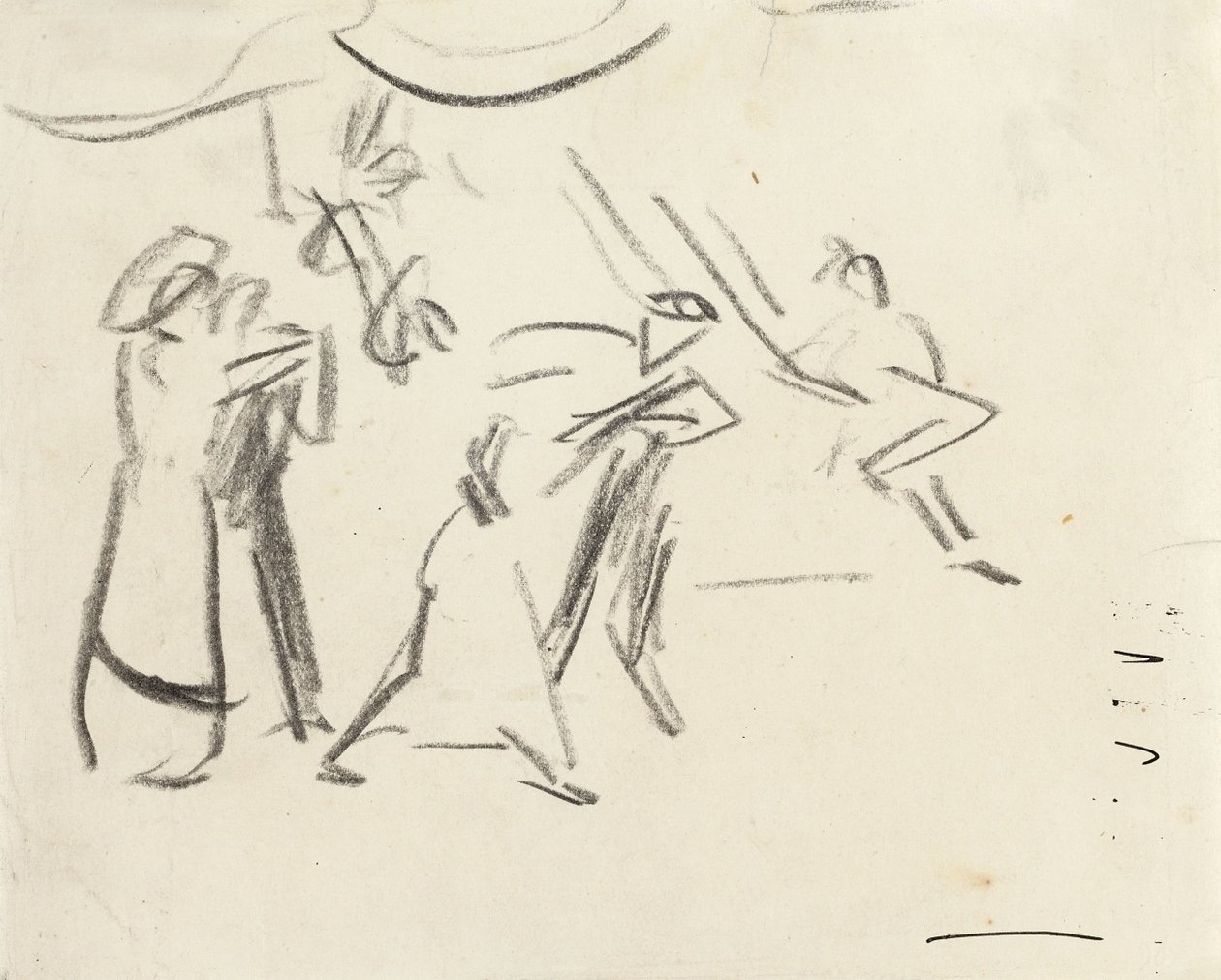 DANSESCENE DANSER I ELDORADON av Ernst Ludwig Kirchner