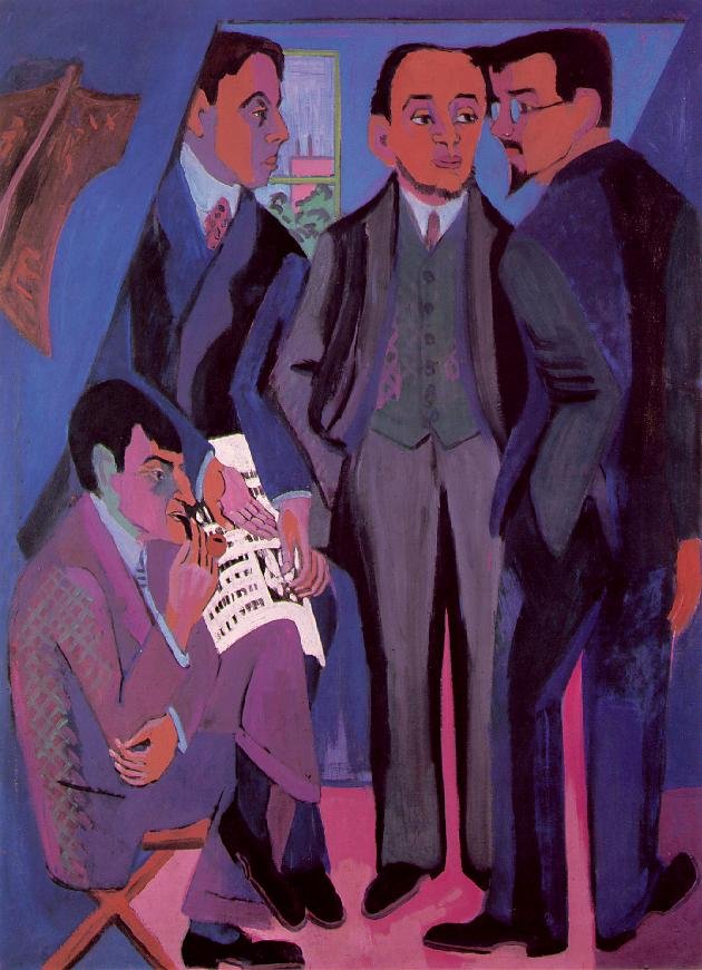 En gruppe kunstnere av Ernst Ludwig Kirchner