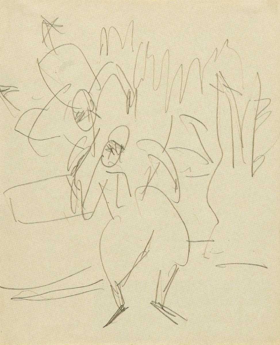 Akrobater i bevegelse av Ernst Ludwig Kirchner