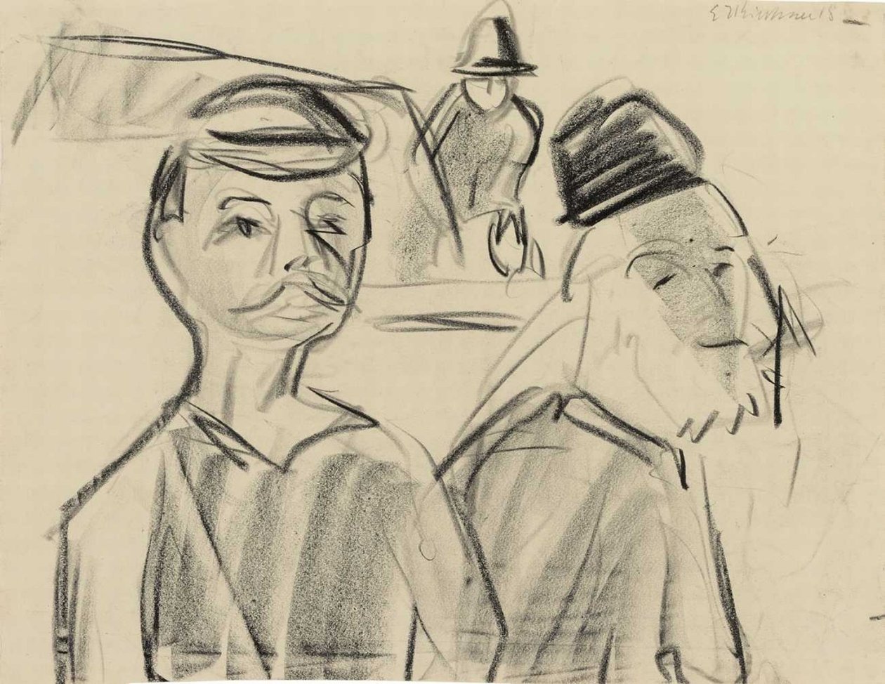 Alpine bønder av Ernst Ludwig Kirchner