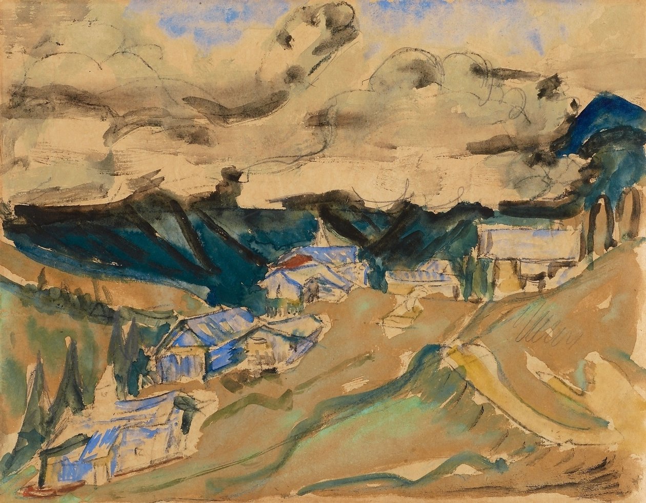 Alpint landskap av Ernst Ludwig Kirchner
